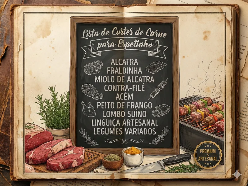 🥩 Lista de Cortes para Espetinho